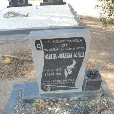 ROHRS Martha Johanna Sophia 1947-2006