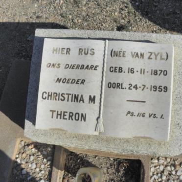 THERON Christina M. nee van ZYL 1870-1959