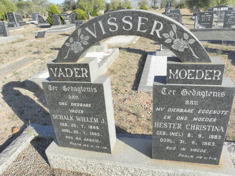 VISSER Schalk Willem J. 1888-1965 &amp; Hester Christina NEL 1883-1963