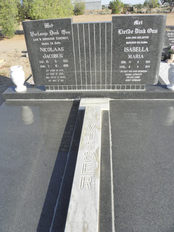VISSER Nicolaas Jacobus 1921-1981 &amp; Isabella Maria 1924-2011