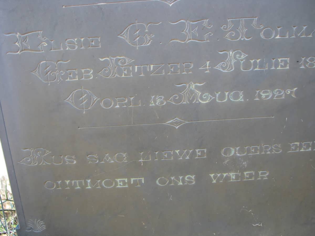 TOLMAY Elsie G. nee JETZER 18??-1927