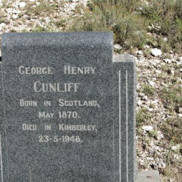 CUNLIFF George Henry 1870-1948