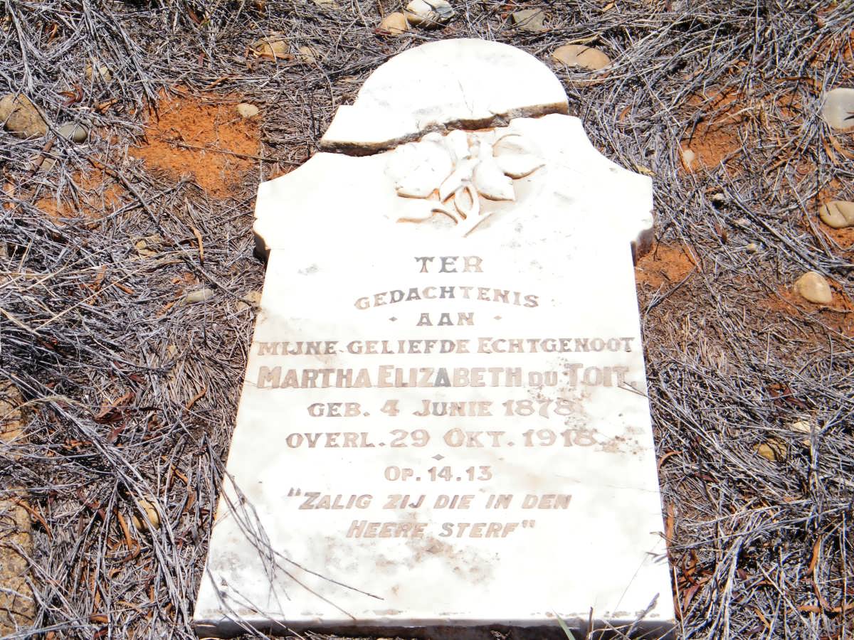 TOIT Martha Elizabeth, du 1878-1918