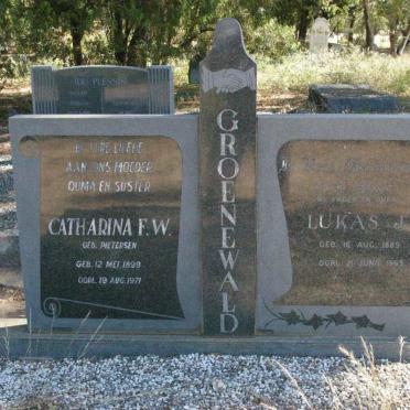 GROENEWALD Lukas J. 1889-1969 &amp; Catharina F.W. PIETERSEN 1899-1971