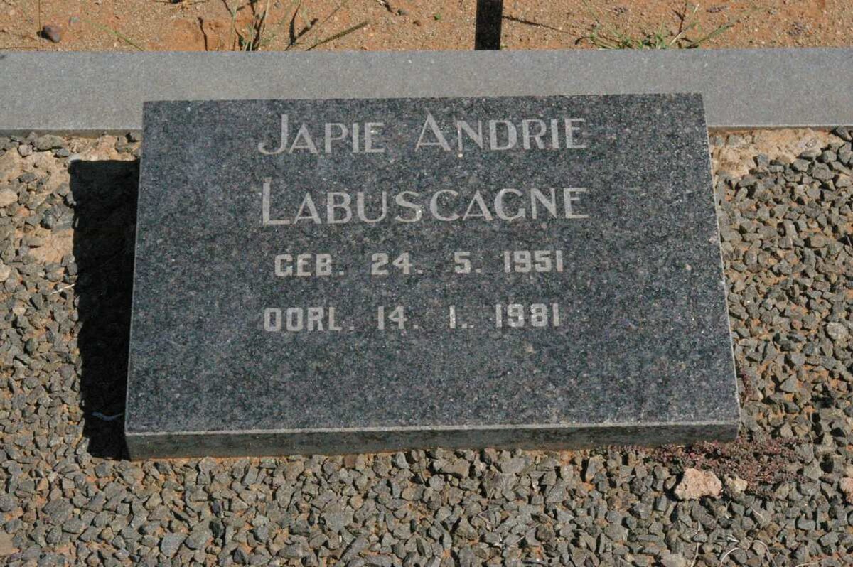 LABUSCAGNE Japie Andrie 1951-1981