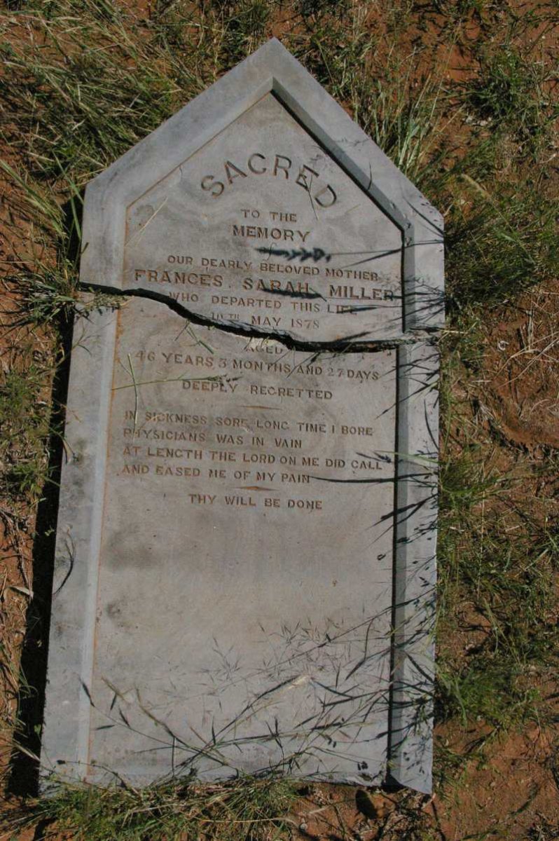 MILLER Frances Sarah -1878