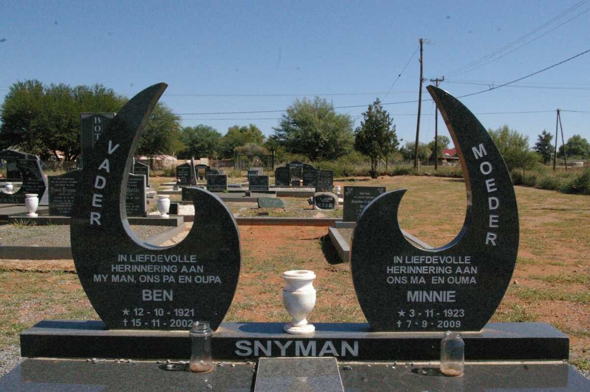 SNYMAN Ben 1921-2002 &amp; Minnie 1923-2009