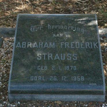 STRAUSS Abraham Frederik 1870-1958
