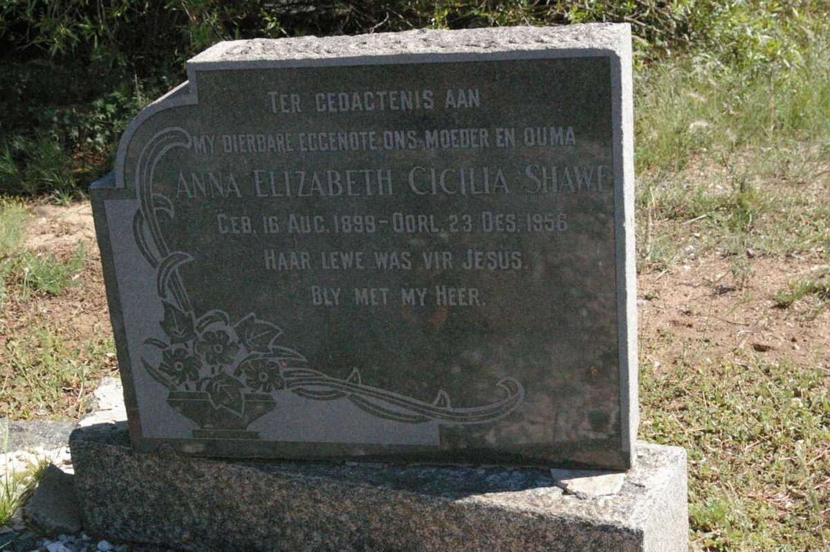 SHAWE Anna Elizabeth Cicilia 1899-1956