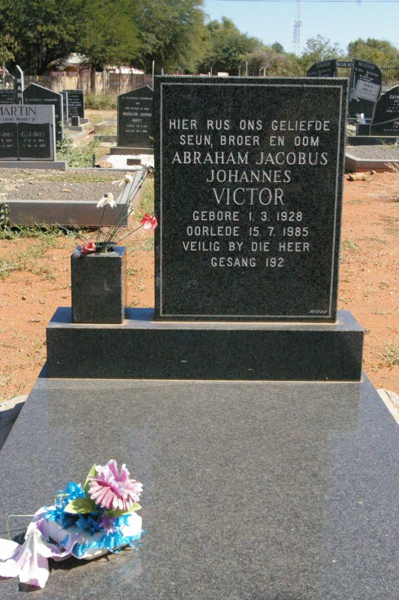VICTOR Abraham Jacobus Johannes 1928-1985