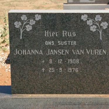 VUREN Johanna, Jansen van 1908-1976