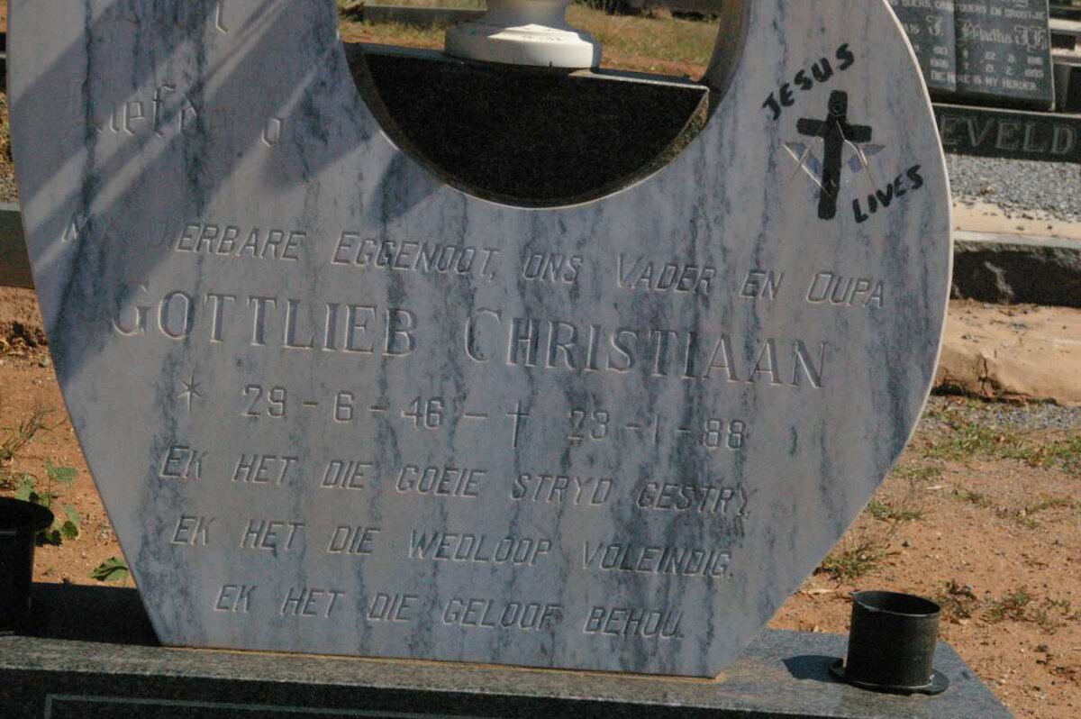 VENTER Gottlieb Christiaan 1946-1988