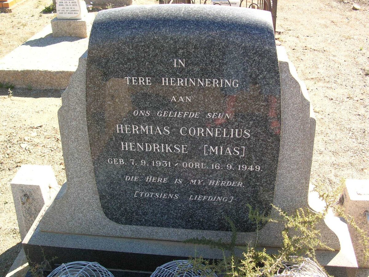 HENDRIKSE Hermias Cornelius 1931-1949
