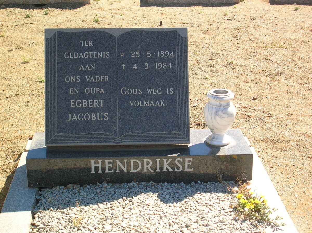 HENDRIKSE Egbert Jacobus 1894-1984
