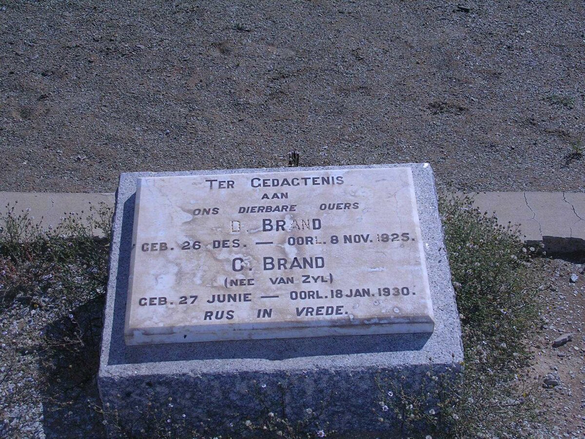 BRAND D. -1925 &amp; C. VAN ZYL -1930