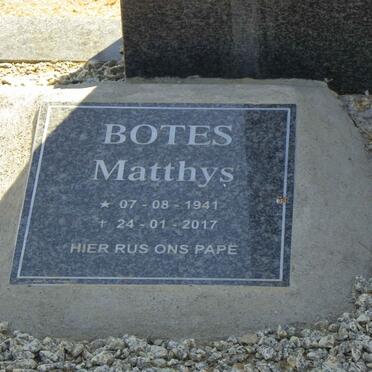 BOTES Elsie Sophia 1902-1973 :: BOTES Matthys 1941-2017