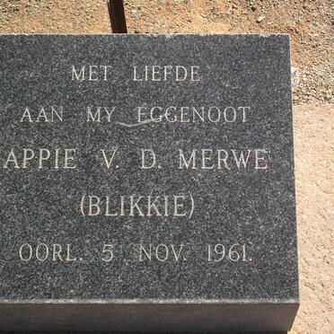MERWE Appie, van der -1961