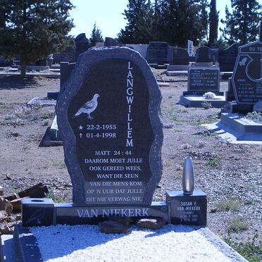 NIEKERK Langwillem, van 1955-1998 &amp; Susan F. LOUW 1925-2001