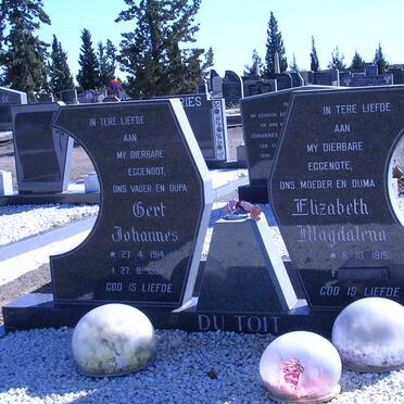 TOIT Gert Johannes, du 1914-1990 &amp; Elizabeth Magdalena 1915-