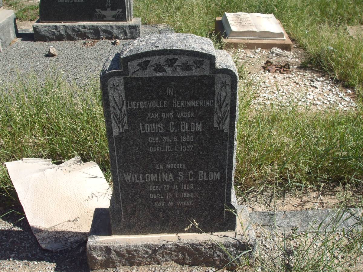 BLOM Louis C. 1860-1937 &amp; Willomina S.C. 1858-1950