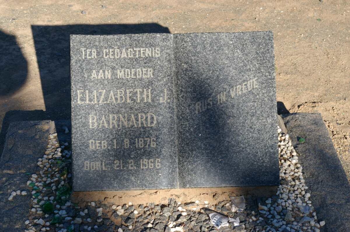 BARNARD Elizabeth J. 1876-1966