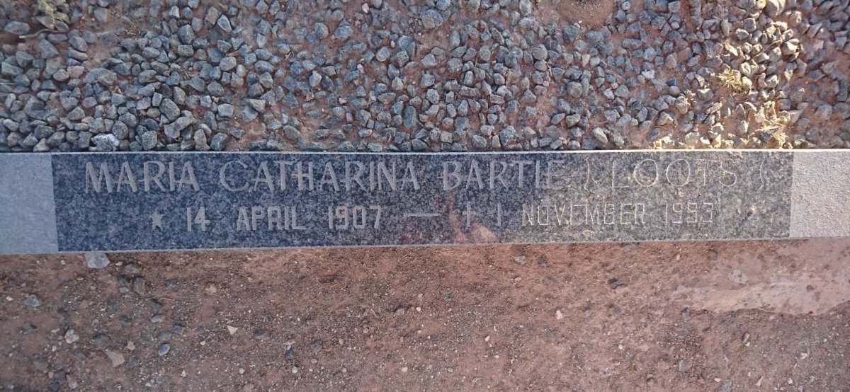 BARTIE Burrie 1907-1942 &amp; Maria Catharina LOOTS 1907-1993