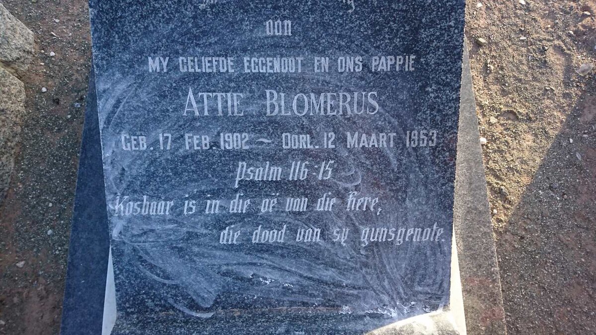 BLOMERUS Attie 1902-1953