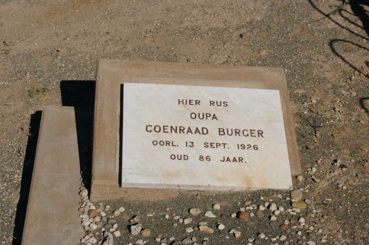 BURGER Coenraad -1926