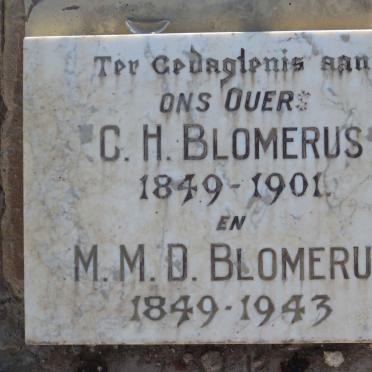 BLOMERUS C.H. 1849-1901 &amp; M.M.D. 1849-1943