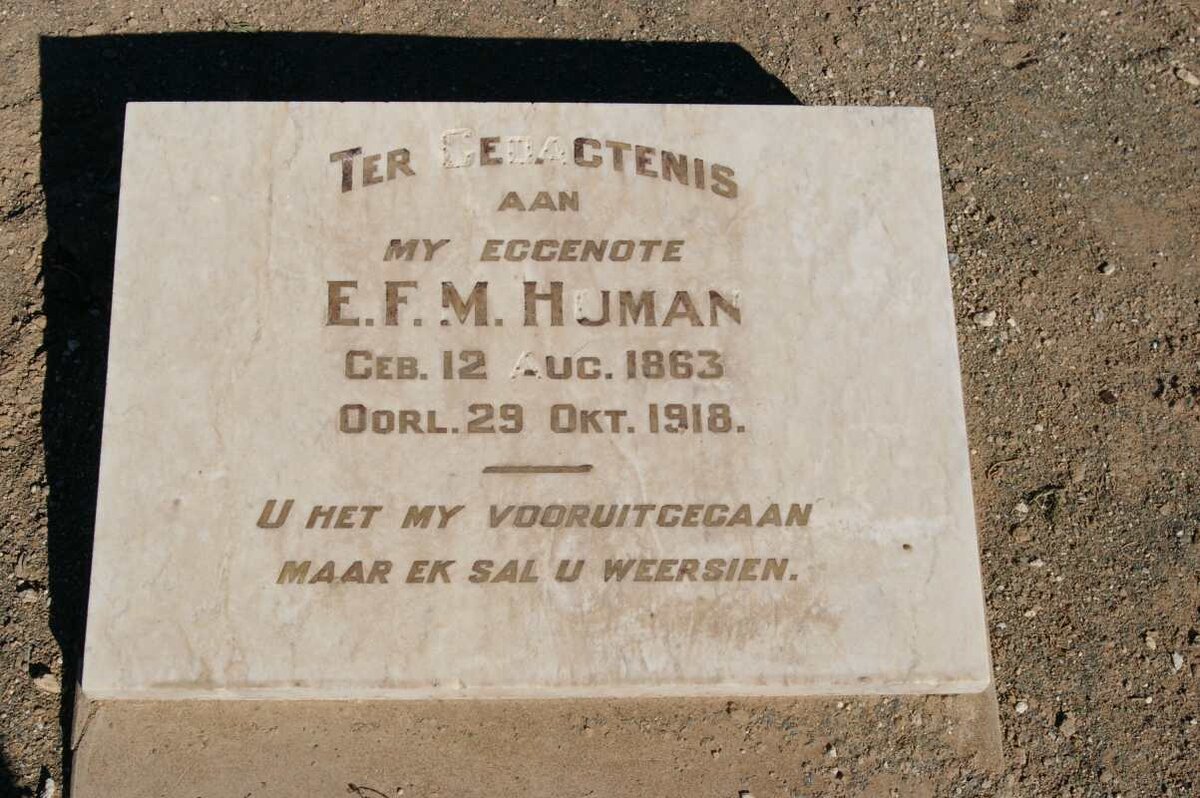HUMAN E.F.M. 1863-1918