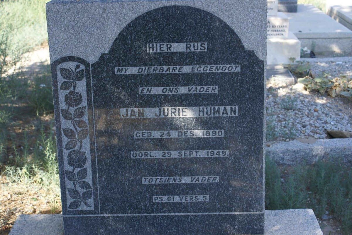 HUMAN Jan Jurie 1890-1949