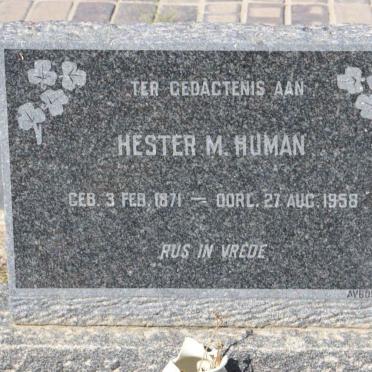 HUMAN Hester M. 1871-1958
