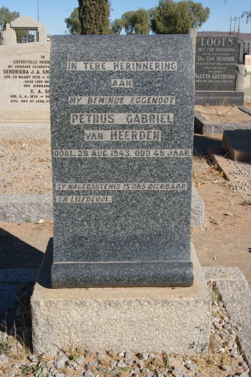 HEERDEN Petrus Gabriel, van -1943