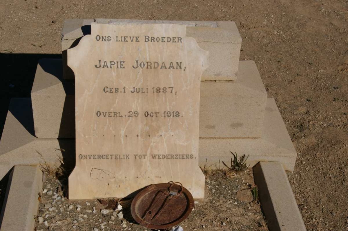 JORDAAN Japie 1887-1918