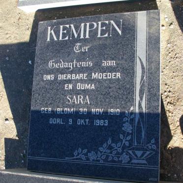 KEMPEN Sara nee BLOM 1910-1983