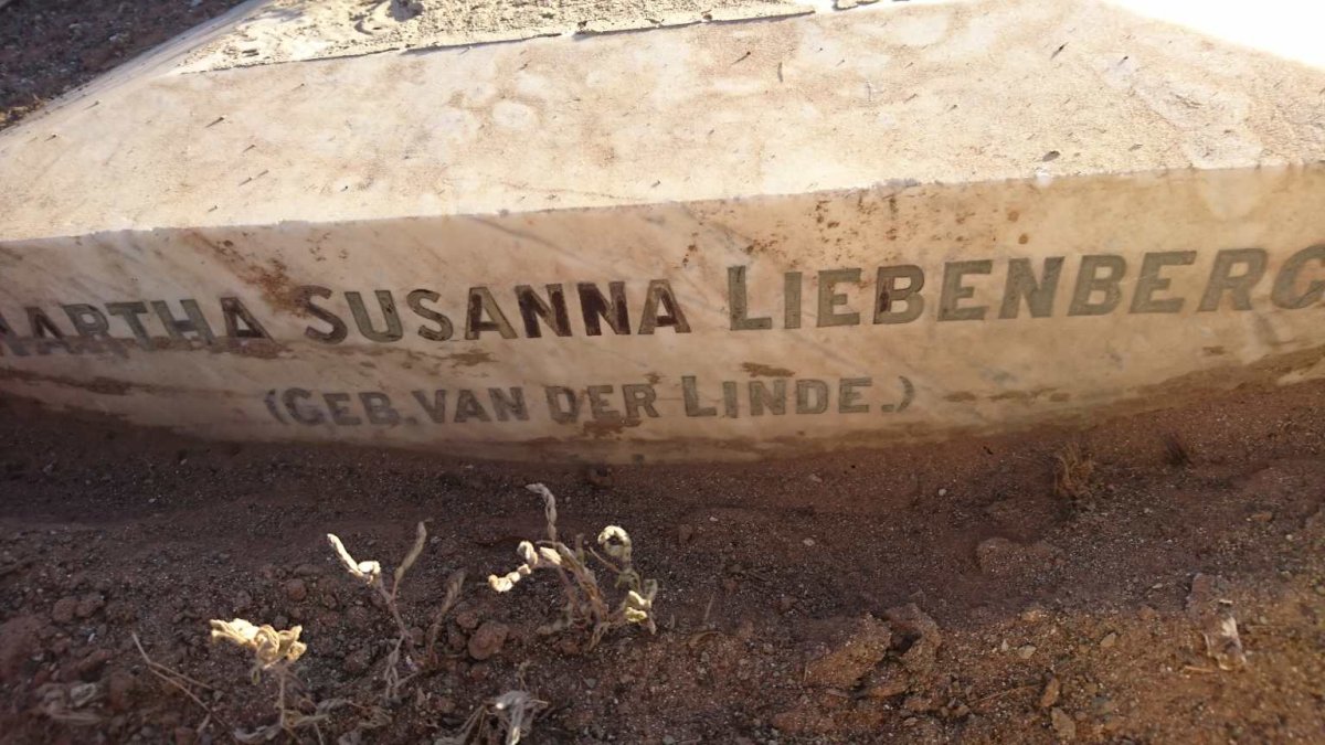 LIEBENBERG Martha Susanna nee VAN DER LINDE