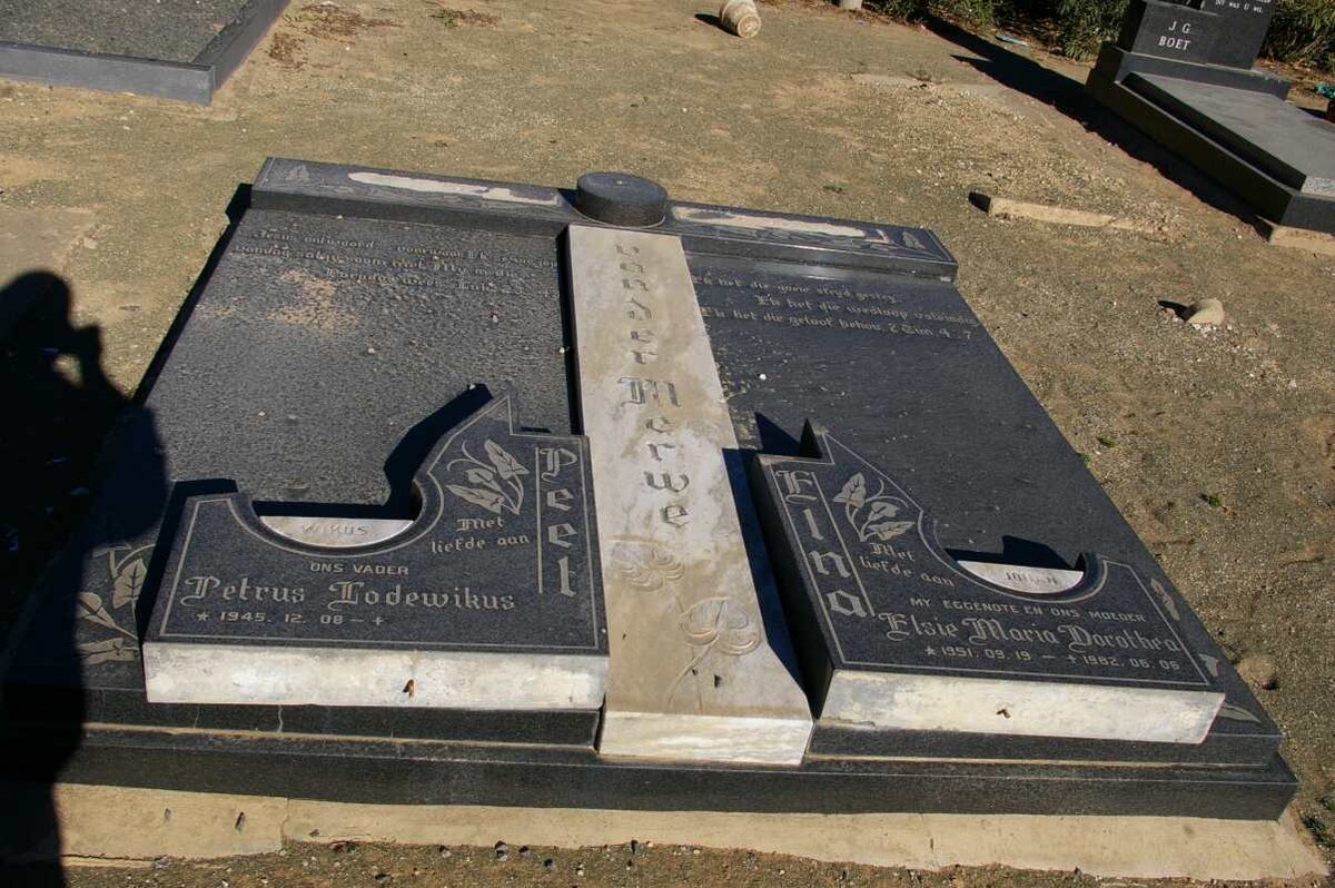 MERWE Petrus Lodewikus, van der 1945- &amp; Elsie Maria Dorothea 1951-1982