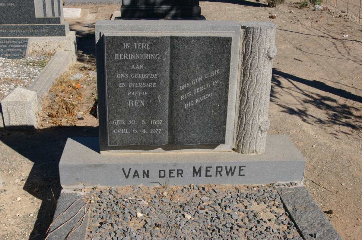 MERWE Ben, van der 1897-1977
