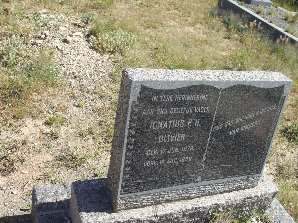 OLIVIER Ignatius P.H. 1878-1958