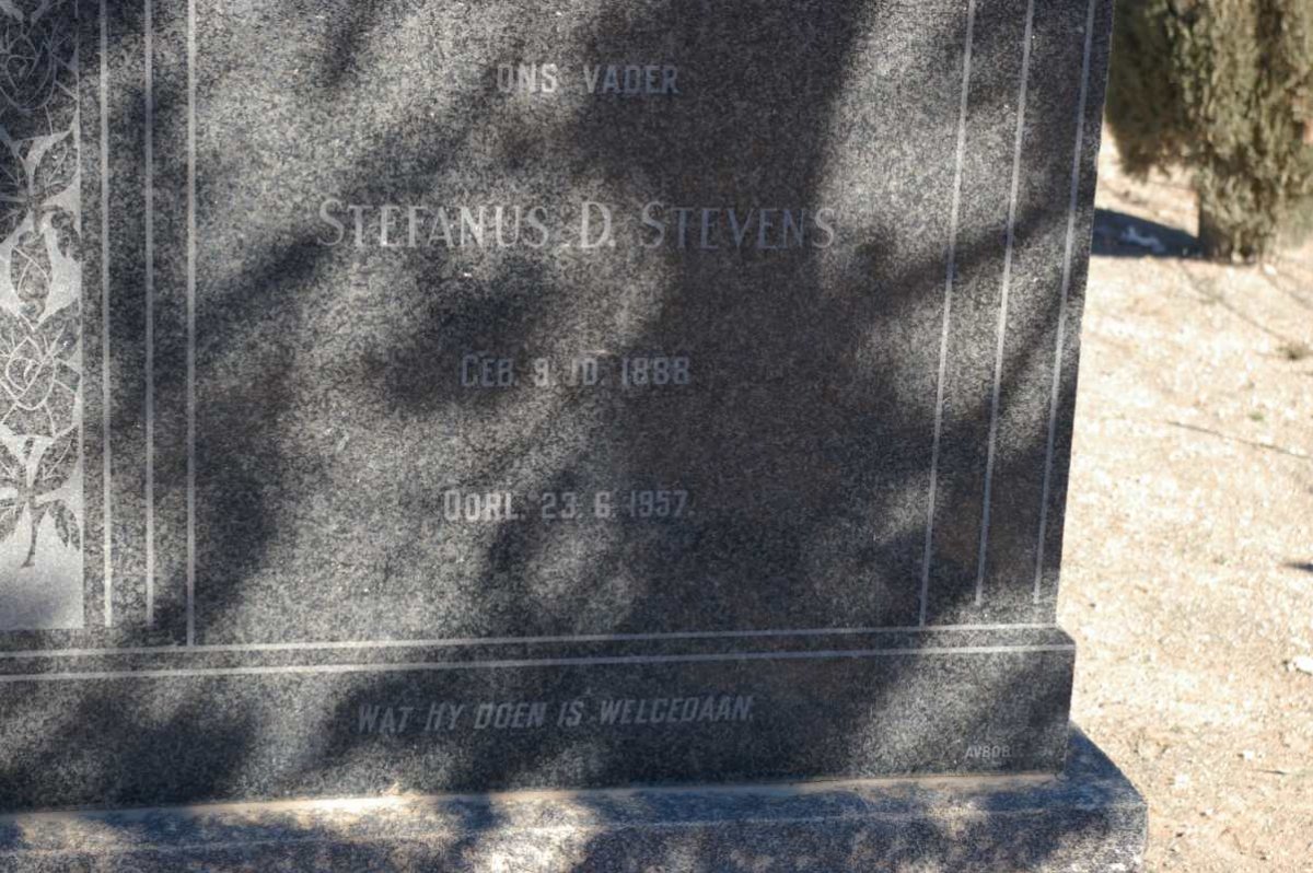 STEVENS Stefanus D. 1888-1957