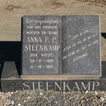 STEENKAMP Anna F.P. nee KOTZE 1890-1983