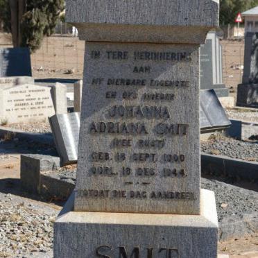 SMIT Johanna Adriana nee RUST 1900-1944