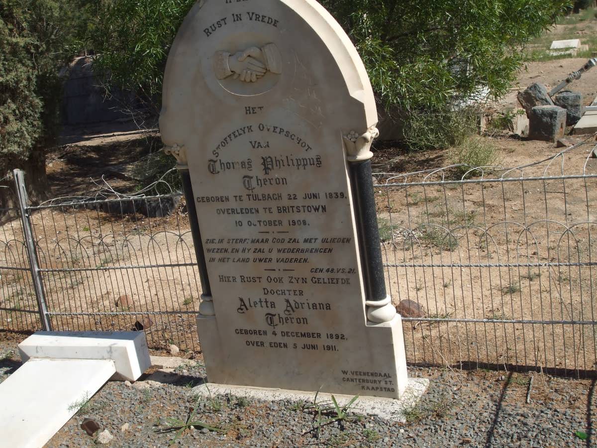 THERON Thomas Philippus 1839-1908 :: THERON Aletta Adriana 1892-1911