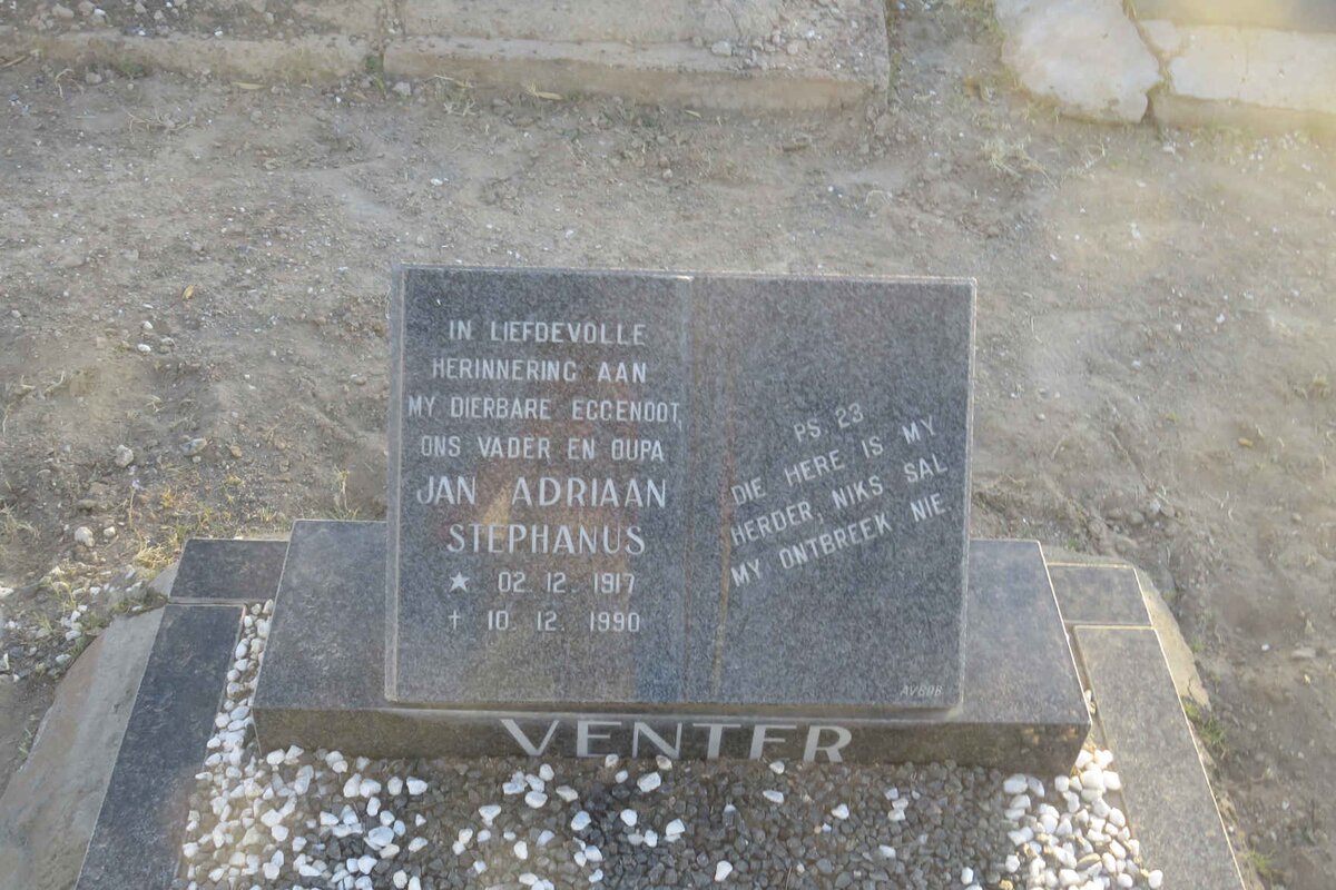 VENTER Jan Adriaan Stephanus 1917-1990