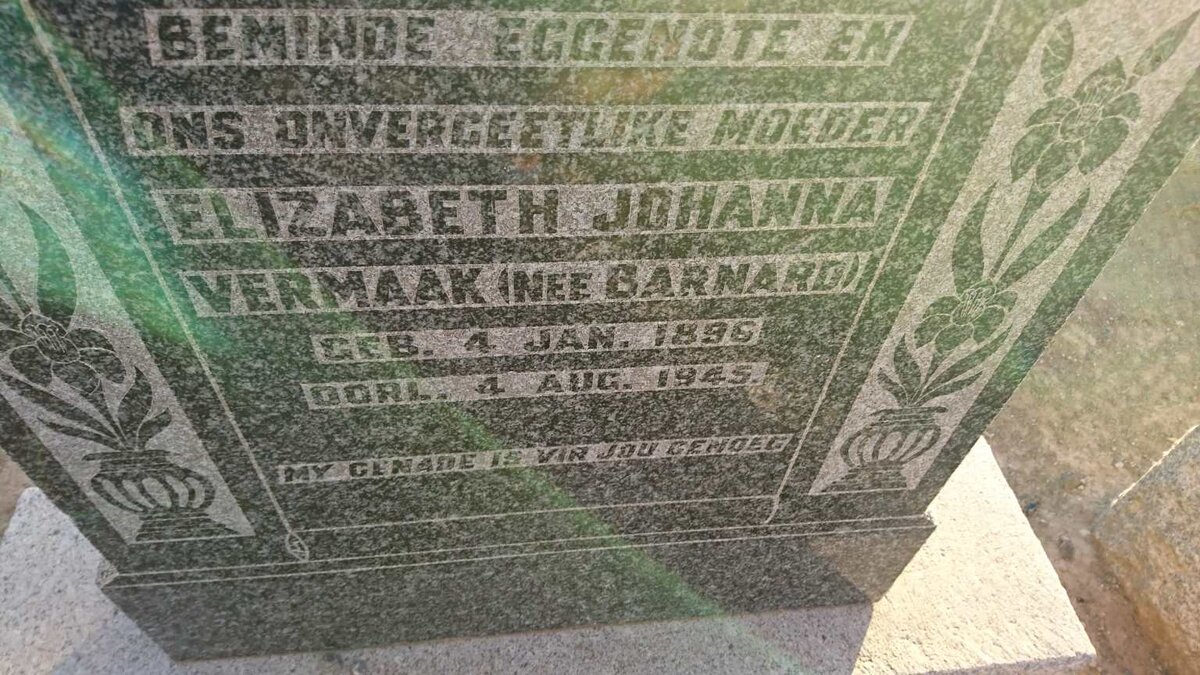 VERMAAK Elizabeth Johanna nee BARNARD 1896-1945