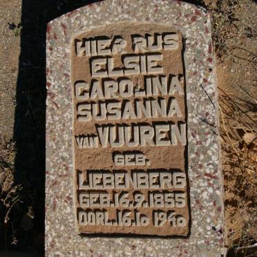 VUUREN Elsie Carolina Susanna, van nee LIEBENBERG 1855-1940