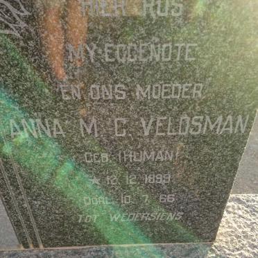 VELDSMAN Petrus Jacobus 1886-1967 &amp; Anna M.C. HUMAN 1899-1966