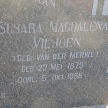VILJOEN Jacobus Willem Schalk 1880-1960 &amp; Susara Magdalena VAN DER MERWE 1879-1956