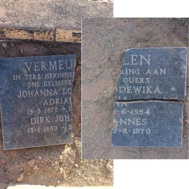 VERMEULEN Dirk Johannes 1880-1970 &amp; Johanna Lodewika Adriana 1878-1954