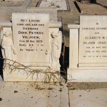 VILJOEN Dirk Petrus 1870-1931 :: VILJOEN Elizabeth M.F. nee RAATH 1891-1963